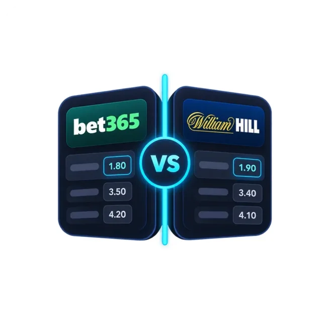 Odds of two bookmakers side by side
